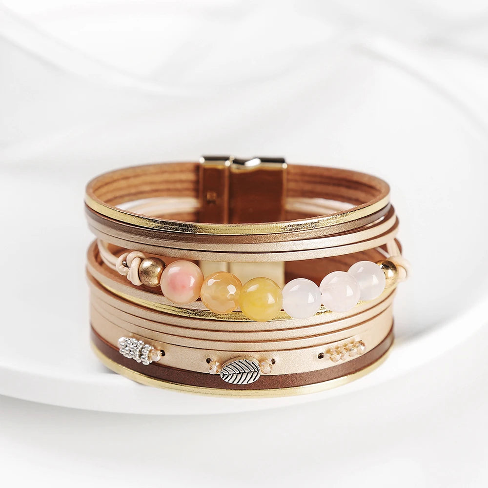 Genuine Leather Wrap Bracelet