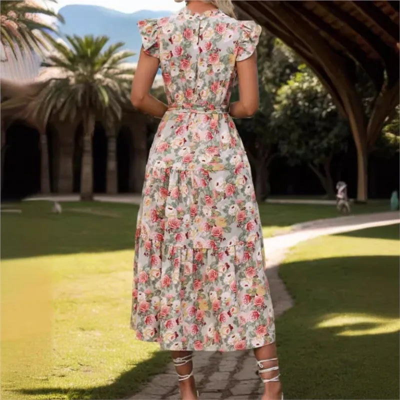 Elegant Floral Print Dress