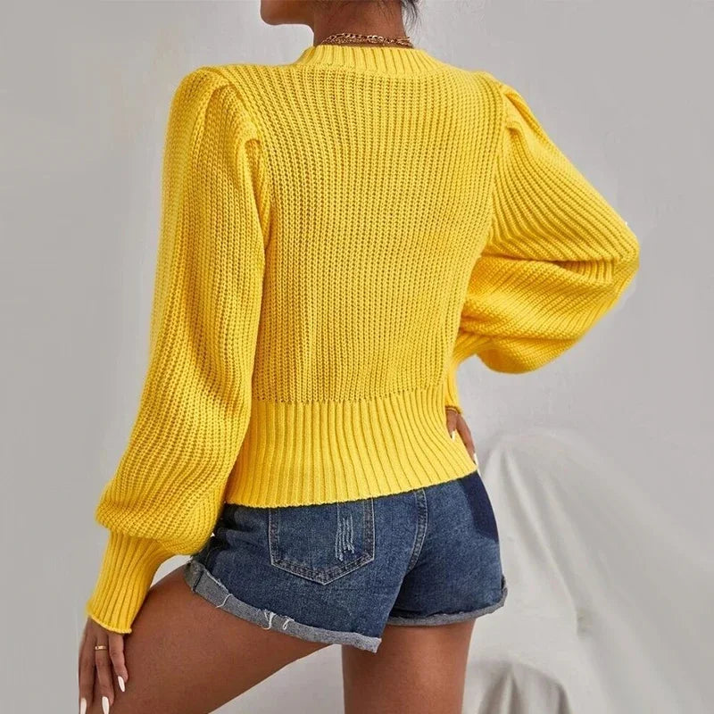Loose O-neck Fuzzy Sweater