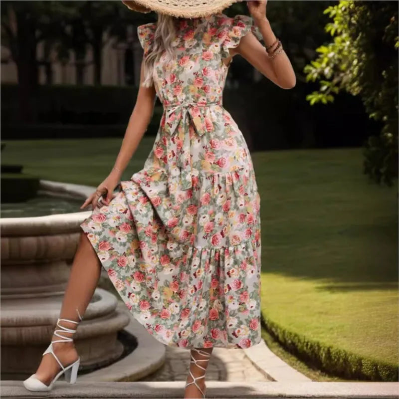 Elegant Floral Print Dress