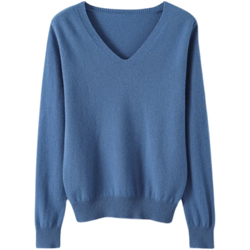 Stand Collar Solid Color Embroidery Sweater