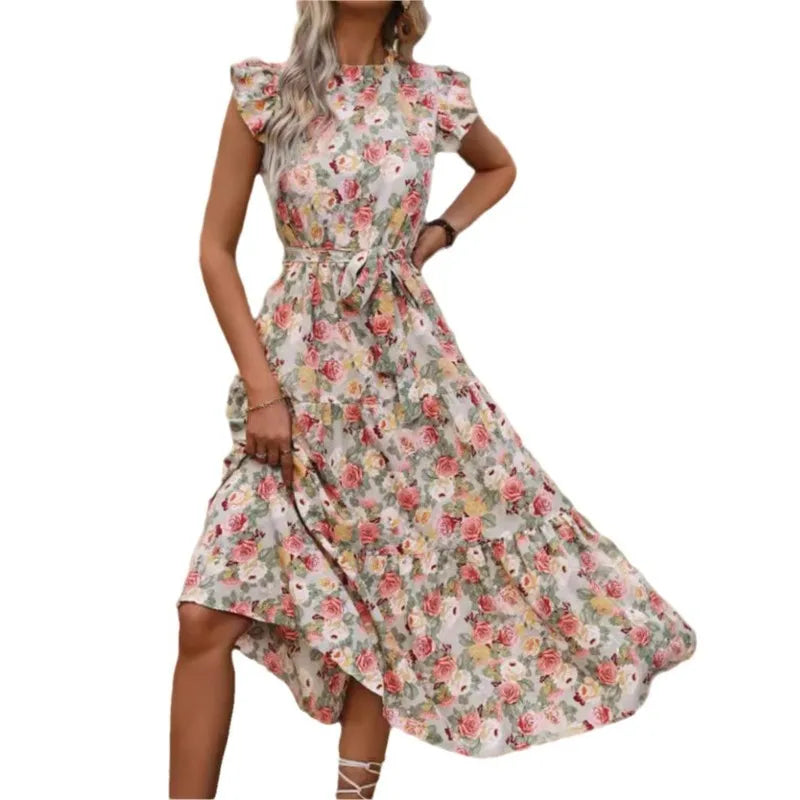 Elegant Floral Print Dress