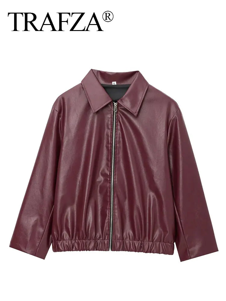 Faux PU Leather Jacket