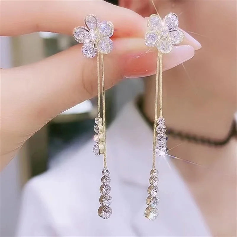Vintage Geometric Long Dangle Earrings