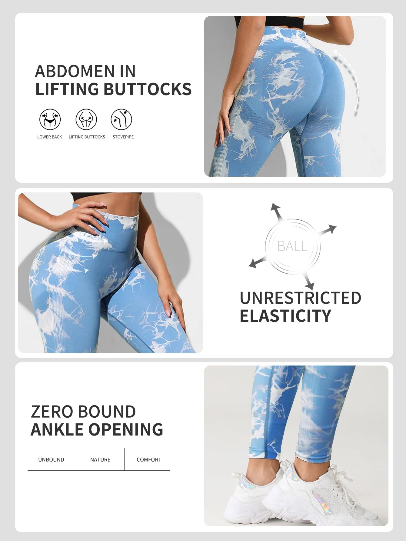Seamless Tie Dye Yoga Leggings