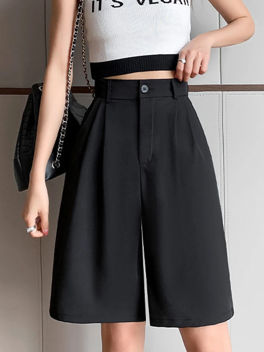 Summer Wide Leg Knee-length Shorts