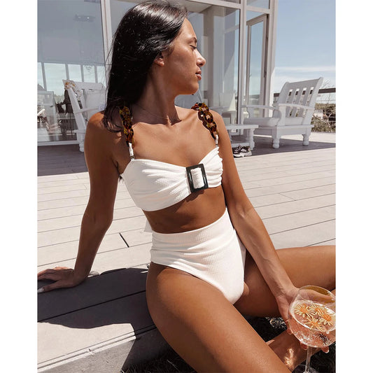 Cutout Halter Low Waist Bikini Set