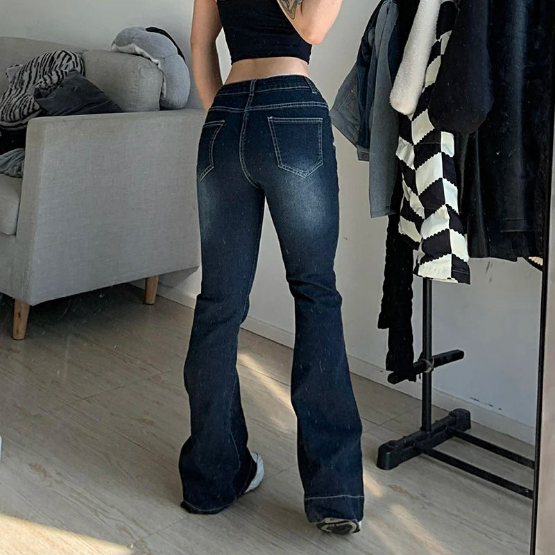 Flare Jeans Vintage Korean Style
