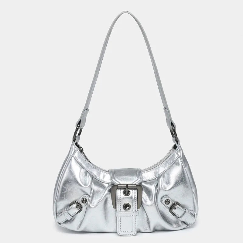 Retro Y2K Spicy Girl Leather Armpit Bag