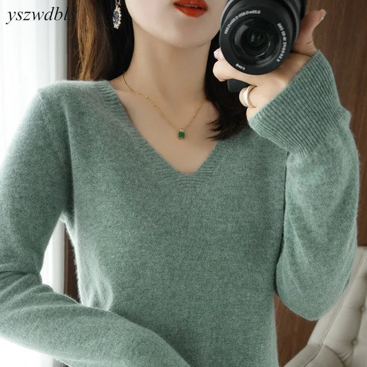 Stand Collar Solid Color Embroidery Sweater
